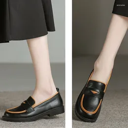 Casual Shoes LIHUAMAO Loafers Women Flat Slip On Round Toe Work Office Lady Comfort Leisure