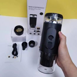 Tools Portable Electric Capsule Coffee Machine Coffee Drip Cup Heating Cool Water Allinone Extraction Coffee Powder Brewing Maker