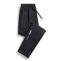 Pants Autumn Winter Men's Elastic High Waist Solid Pocket Shirring Drawstring Bandage Printing Letter Harlan Trousers Loose Pants