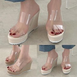 Sandals Fashion Wedge Summer Women Heel High Platform Transparent Strap Casual 16919 28561