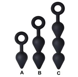 3pcsset Silicone Anal Toys Butt Plugs Mini Dildo Sex Toys Products for Women Men Gay Beginners Sex Toys 7108156