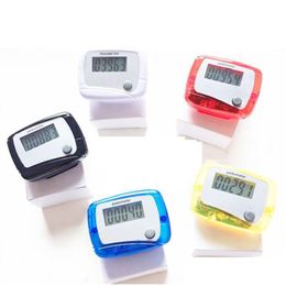 Timers Wholesale Pocket Lcd Pedometer Mini Single Function Step Counter Drop Delivery Office School Business Industrial Measurement Dhxxo