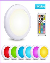BRELONG LED Cabinet Light 13 Color RGB Color Pat Light Dimmable Bar atmosphere lamp Counter Lighting Remote Control Night Light 1 9626839