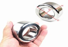 18 Sizes Stainless Steel Cockrings Scrotum Pendants Penis Bondage Sleeve Restraint Pendant Testis Ring Cock Rings Sex Toy for Male4155543