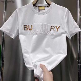 Men's T-Shirts Embroidery printing Buryess T shirt MMS T shirt with monogrammed print short sleeve sale luxury hip clothing Cotton jiaduo Asian size S-XXXXXL 240301