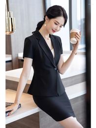 Work Dresses Suits Pant And Jacket Sets Ladies Business Office Uniform Style Pantsuits Summer Pink Blazer Women