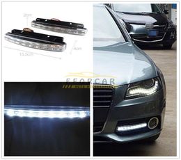 White 8 LED 12V Car Trunk Daytime Running Light Head Lamp DRL Daylight Kit 2151847