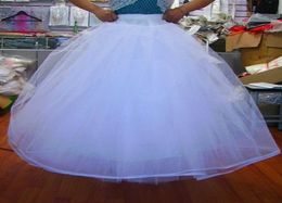 Top Six Layers No Hoops Petticoats Tulle Bridal Wedding Gowns White ALine Underskirt For Bridal Accessories Crinoline5349705