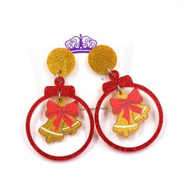 Dangle Earrings (1pair) 2.12IN(54MM Holiday Statements Christmas Jewelry For Women Glitter Acrylic Drop