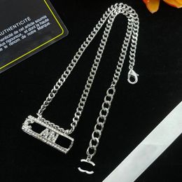 High-grade Pearl Chains Diamond Necklaces Designer Jewellery 18k Gold Plated Copper Choker Brand Letter Pendants Necklace Women Fashion Jewellery