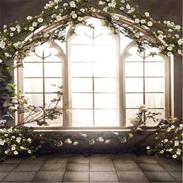 8x12ft Romantic Wedding Po Backdrops Retro Vintage French Window Spring Flowers Studio Decor Props Pography Picture Backgrou2505089