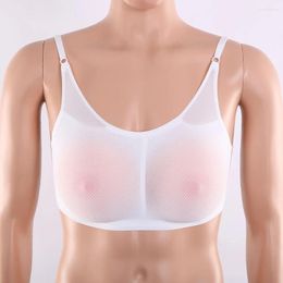 Women's Shapers Convex Point E Cup Circular False Breast Bra Set 1400g Silicone Implant