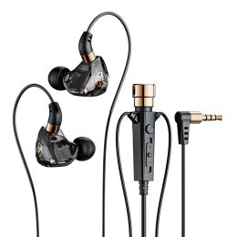 Headphones Karaoke Monitor Earphone Professional Network Live Singing Recording Monitoring Headset Computer Ears Back Earbuds 3M Long Cable