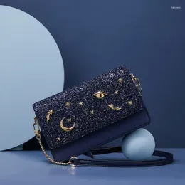 Evening Bags Emperor Women's Bag Fashion Trendy Retro Starry Sequins Stars Sky Series Versatile