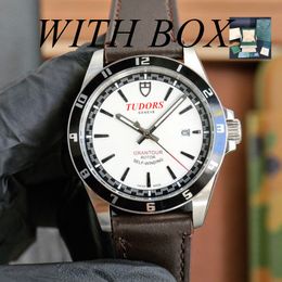 Hot Sale Montre Original 20500N Grantour Datejust Designer Watches Real Leather Strap Men Movement Watch Automatic Mechanical Luxury Mens Watch Dhgate New