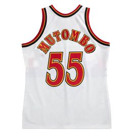 Stitched basketball jerseys Dikembe Mutombo 1996-97 mesh Hardwoods classic retro jersey Men Women Youth S-6XL