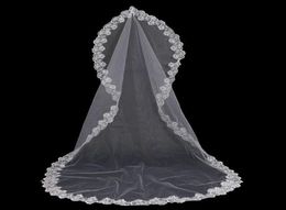 high quality new whole 15 3 5 meters veils wedding accessory lace tulle Bridal Veils White Ivory Cheap 4803618