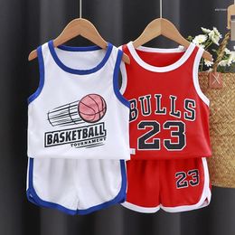 Clothing Sets Fashion Kid Boy Girl Basketball Football Outfit Printed Top Short Pant Two Piece Toddler Infant Baby Clothes Set Summer