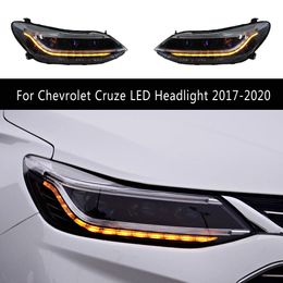 Daytime Running Light Streamer Turn Signal Indicator Lighting Accessory For Chevrolet Cruze LED Headlight Assembly 17-20 Head Lamp