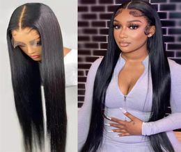 Princess Hair 13x4 Straight Lace Front Wig Black Coloured Wigs For Women7722123