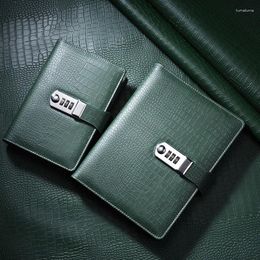 Luxury Crocodile Diary Gift Password Book Office Textured Lock Agenda Man Notes Binder Leather With Notebook