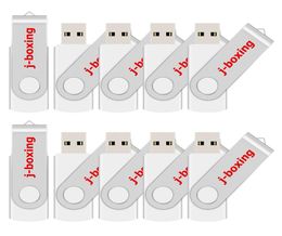 White Bulk 10PCS Metal Rotating USB 20 Flash Drive Pen Drive Thumb Memory Stick 64M 128M 256M 512M 1G 2G 4G 8G 16G 32G for PC Lap4054299