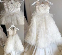 Girls white tassel wedding dress children beaded embroidery backless princess dresses Ball Gown kids piano performance costumes Z6921