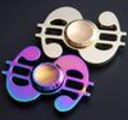 Hand Spinner spiral dollar Template Rotation Time Long Funny Aluminium alloy toy Metal EDC For Kids Adults Anti Stress Toys1498154