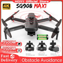 Drones HGIYI SG908 Max Drone 4K Profesional 3Axis Gimbal Obstacle Avoidance HD Camera Dron GPS RC Helicopter Quadcopter VS SG907 Max