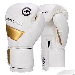 Sports Gloves High Quality Leather Wear-Resistant And Breathable Boxing For Sanda Training Thickened Protective Combat 240119 Drop D Dhhkh