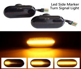 LED Flowing Water Dynamic Turn Signal Side Marker Indicator Light For Renault Clio1 2 Espace Kangoo Laguna Master Megane Dacia1514199