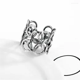 Wedding Rings Vintage Large Circle Ring For Women Men Female Geometric Opening Trendy Jewellery 2024