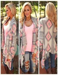 women fashion Aztec printed long sleeved casual allmatch Cardigans 2108302393193