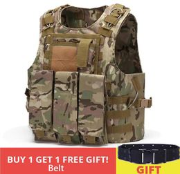 Mens Tactical Vest Molle Combat Assault Plate Carrier Tactical Vest Hunting Multifunction Soldier Combat Vests6677105