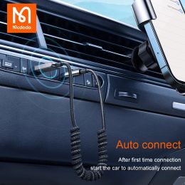 Speakers Mcdodo Aux Bluetooth Adapter For Car 3.5mm Jack USB Bluetooth 5.0 Receiver Speaker Auto Handfree Car Kit Audio Music Transmitter