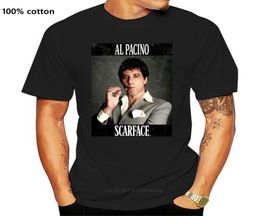 Men039s TShirts Adult White Mafia Movie Scarface Al Pacino Framed Po Face TShirt Tee 2Xl 3Xl Shirt6588058