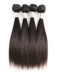 Straight Hair Bundles 4 Pcs 50gpc Natural Colour Black Peruvian Virgin Human Weaving Extensions for Short Bob Style7115005