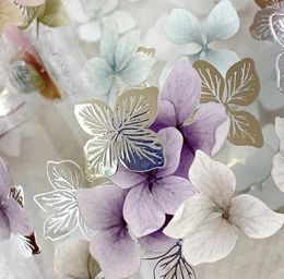 Gift Wrap 1 Loop-90cm Loidesign Hydrangea Petals White Rose Washi PET Tape Planner DIY Card Making Scrapbooking Plan Decorative Sticker