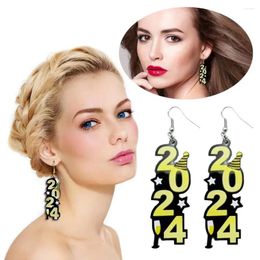 Dangle Earrings Novelly Acrylic Women 2024 Number Long Pendant Gift Geometric Jewellery Earring Drop Party Hangi N1D8