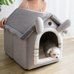 Mats Dog Kennel Four Seasons Small Dog Winter Warm Cat Nest Dog House Dog Plush Bed Pet Supplies Dog Tent Dog House Pet Cushion