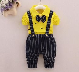 Baby Boy Wedding Formal Tuxedo Suit Bowtie Gentleman Shirt Pants Newborn Outfit baby kids boy gentleman Sling formalset3634881