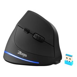 Mice ZELOTES F35 6 Buttons Rechargeable Wireless 2400DPI Adjustable Vertical Mouse