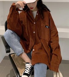 Women039s Shirt Blouse Coat Immortal Shirt Easy Korean Tide Long Sleeve Pocket Button Shirts 2019 New Spring Autumn Ladies Tops3846806