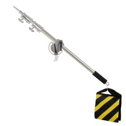 Studio Cross Arm Stainless Steel Kit Light Stand With Weight Bag Photo Studio Accessories Extension Rod 2.49M Length