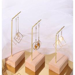 Whole earring display holder wooden stand eardrop holder stand fashion jewelry store window display JS19-08-13252Q