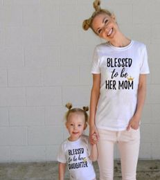 Mother and Daughter Matching Outfit Matching Family Clothing Mommy and Me Outfits Letter Print Short Sleeved T shirts Summer Famil9820282