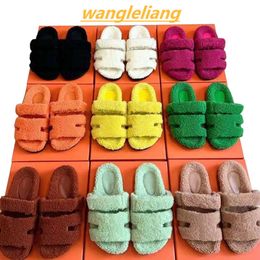 Luxury Fur Slippers Designer Wool Slides Women Mens Sandals Winter Warm Australia Home Shoes Casual Mules DESIGNERORIGINAL