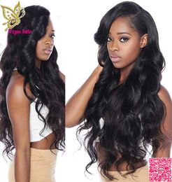 Brazilian Wavy Lace Front Human Hair Wigs With Side Bangs Unprocessed Human Hair Full Lace Wig Body Wave For Black Women Natural B9829967