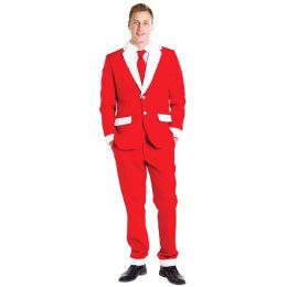 Suits Classic Santa Claus Men Suits With Furry Lapels And Cuffs Custome Homme Red White Santa Christmas Blazer 2 Pieces Jacket+Pants