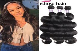 Ishow Brazilian Body Wave Human Hair Bundles Deals 838quot Unprocessed Straight Human Hair Extension Deep Wave Water Wave Virgi9804485